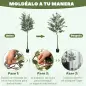 Planta Artificial Decorativa de 180cm Árbol de Olivo con 900 Hojas y 40 Aceitunas en Maceta para Interior Verde