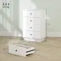 Cómoda para Dormitorio Moderna de 4 Cajones Cajonera Estrecha para Salón Pasillo 47x29x75 cm Blanco