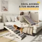 Rampa para Perros Plegable y Altura Ajustable 35-50 cm Rampa para Mascotas de Madera con Alfombrilla Antideslizante