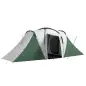 Tienda de Campaña para de 4-6 Personas con 2 Dormitorios Tienda de Camping Impermeable 3000 mm 555x225x190 cm Gris Verde