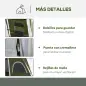 Tienda de Campaña para 4-8 Personas con 2 Dormitorios 2 Bolsillos y Ventanas con Malla Impermeable 400x275x210 cm Verde