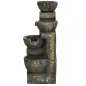 Fuente de Agua en Cascada de 4 Niveles 5W con Bomba de Agua y Salida de Agua Ajustable 25x24x60 cm Multicolor