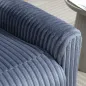 Sillón Relax Reclinable Manual Tapizado en Pana Instalación Rápida Reposapiés Acolchado Grueso Azul Oscuro
