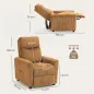 Sillón Relax Reclinable Manual Tapizado en Pana Instalación Rápida Reposapiés Acolchado Grueso Marrón