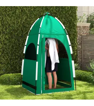 Tienda de Ducha Portátil Tienda de Privacidad Emergente 122x122x213 cm UPF30+ Cambiador para Camping WC Inodoro Verde