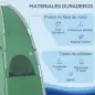 Tienda de Ducha Portátil Tienda de Privacidad Emergente 122x122x213 cm UPF30+ Cambiador para Camping WC Inodoro Verde