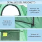 Tienda de Ducha Portátil Tienda de Privacidad Emergente 122x122x213 cm UPF30+ Cambiador para Camping WC Inodoro Verde