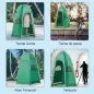 Tienda de Ducha Portátil Tienda de Privacidad Emergente 122x122x213 cm UPF30+ Cambiador para Camping WC Inodoro Verde
