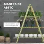 Soporte para Plantas Plegable de Madera Estantería para Macetas de 3 Niveles con Marco en A 100x36x112 cm Natural