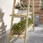 Soporte para Plantas Plegable de Madera Estantería para Macetas de 3 Niveles con Marco en A 100x36x112 cm Natural