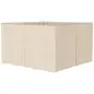 4 Paredes Laterales para Cenador 3,5x2 m con 48 Ganchos y Anillos en C para Pérgola Gazebo Beige