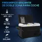Nevera Portátil 40L con Doble Zona Refrigerador de Coche -20℃-20℃ 12/24V DC y 100-240V AC 80x47,5x46,6cm Negro