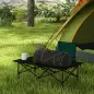 Mesa de Camping Plegable con Encimera Enrollable y Bolsa Mesa de Pícnic Portátil para Acampar 95x55x50cm Negro