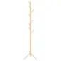 Perchero de Pie de Madera Forma de Árbol con 8 Ganchos para Colgar Ropa Bolsos en Pasillo Entrada 40x40x165 cm Natural