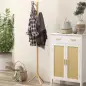 Perchero de Pie de Madera Forma de Árbol con 8 Ganchos para Colgar Ropa Bolsos en Pasillo Entrada 40x40x165 cm Natural