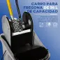Cubo de Fregona con Ruedas 36L Carro de Limpieza con Escurridor de Presión y 2 Cubetas Separadas 54x41x91,5cm Gris