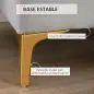 Taburete Pie de Cama Banco de Dormitorio con Asiento Acolchado y Patas Metálicas para Entrada Pasillo 118x45x42 cm Gris