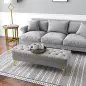 Taburete Pie de Cama Banco de Dormitorio con Asiento Acolchado y Patas Metálicas para Entrada Pasillo 118x45x42 cm Gris
