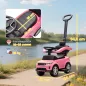 Correpasillos 2 en 1 para Niños de 18-36 Meses LAND ROVER DISCOVERY con Almacenaje Mango y Barandilla Extraíbles Rosa