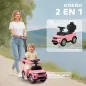 Correpasillos 2 en 1 para Niños de 18-36 Meses LAND ROVER DISCOVERY con Almacenaje Mango y Barandilla Extraíbles Rosa