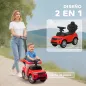 Correpasillos 2 en 1 para Niños de 18-36 Meses LAND ROVER DISCOVERY con Almacenaje Mango y Barandilla Extraíbles Rojo