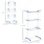 Tendedero Vertical Plegable con Ruedas Tendedero de Ropa de 3 Niveles con Alas Plegables 73x64x172 cm Azul y Blanco Tendedero Vertical Plegable con Ruedas Tendedero de Ropa de 3 Niveles con Alas Plegables 73x64x172 cm Azul y Blanco