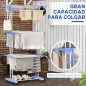 Tendedero Vertical Plegable con Ruedas Tendedero de Ropa de 3 Niveles con Alas Plegables 73x64x172 cm Azul y Blanco Tendedero Vertical Plegable con Ruedas Tendedero de Ropa de 3 Niveles con Alas Plegables 73x64x172 cm Azul y Blanco