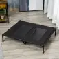 Cama para Mascotas Portátil con Zona de Malla Transpirable y Tela Oxford para Interior Exterior 92x76x18 cm Negro Cama para Mascotas Portátil con Zona de Malla Transpirable y Tela Oxford para Interior Exterior 92x76x18 cm Negro