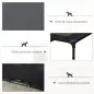Cama para Mascotas Portátil con Zona de Malla Transpirable y Tela Oxford para Interior Exterior 92x76x18 cm Negro