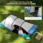 Tienda de Campaña para 3 Personas con 2 Habitaciones y Bolsa de Transporte Impermeable 420x200x150 cm Multicolor