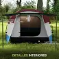 Tienda de Campaña para 3 Personas con 2 Habitaciones y Bolsa de Transporte Impermeable 420x200x150 cm Multicolor