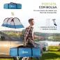 Tienda de Campaña para 3 Personas con 2 Habitaciones y Bolsa de Transporte Impermeable 420x200x150 cm Multicolor