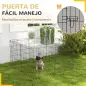 Corralito para Perros de 8 Paneles 76x61 cm Forma Personalizada con Puerta y Doble Cerradura para Jardín Patio Negro