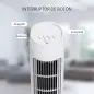 Ventilador de Torre 45W Ventilador Vertical Silencioso con 3 Velocidades Oscilación 70° para Salón Ø27x75 cm Blanco