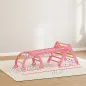 7 en 1 Triángulo de Escalada Montessori de Madera Plegable con Arco y Rampa para Niños de 18-48 Meses 188x70 cm Rosa