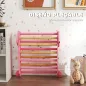 7 en 1 Triángulo de Escalada Montessori de Madera Plegable con Arco y Rampa para Niños de 18-48 Meses 188x70 cm Rosa