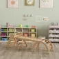 7 en 1 Triángulo de Escalada Montessori de Madera Plegable con Arco y Rampa para Niños 18-48 Meses 188x70 cm Natural