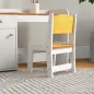 Escritorio para Niños con Silla Conjunto de Escritorio de 2 Piezas con Cajón y Armario Blanco y Natural