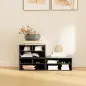Mueble Impresora con 3 Compartimentos Estilo Moderno para Dormitorio Oficina Salón 47x40x22,5 cm Negro