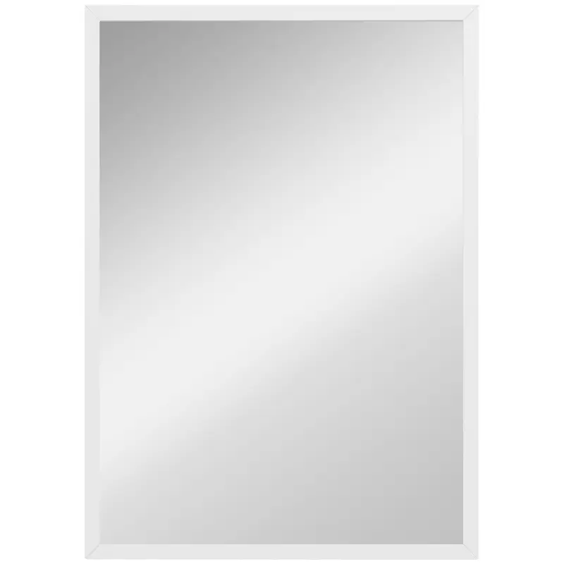 Espejo Rectangular de Baño 50x70 cm Espejo de Pared Decorativo para Salón Entrada Pasillo Horizontal o Vertical Blanco