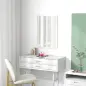 Espejo Rectangular de Baño 50x70 cm Espejo de Pared Decorativo para Salón Entrada Pasillo Horizontal o Vertical Blanco