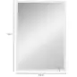 Espejo Rectangular de Baño 50x70 cm Espejo de Pared Decorativo para Salón Entrada Pasillo Horizontal o Vertical Blanco