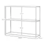 Mesa de Entrada con Estante Abierto y Estructura de Acero Antivuelco para Salón Pasillo 100x30x87 cm Blanco