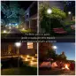 Lámpara Solar de Jardín Farola con 6 Luces LED con Batería Recargable Solar con Autonomía de 6-8 Horas Ø26,5x177cm Negro