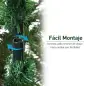 Árbol de Navidad Ø75x150 cm Artificial con 440 Ramas PE Tridente y PVC Individual y Base Plegable Árbol Navideño Decorativo Exte