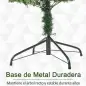 Árbol de Navidad Ø75x150 cm Artificial con 440 Ramas PE Tridente y PVC Individual y Base Plegable Árbol Navideño Decorativo Exte