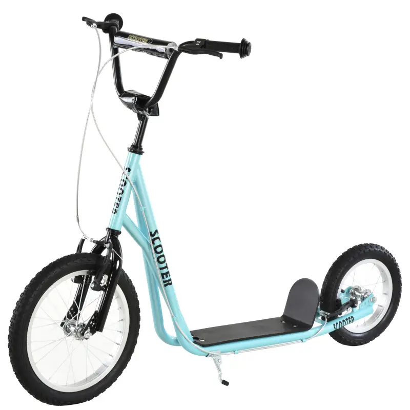 Scooter Patinete para Niños Mayores de 5 Años con 2 Neumáticos de Caucho Inflable con Doble Freno Manillar Ajustable en Altura S Scooter Patinete para Niños Mayores de 5 Años con 2 Neumáticos de Caucho Inflable con Doble Freno Manillar Ajustable en Altura S
