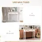Mesa de Consola con 2 Cajones Diseño de Retro para Entrada Pasillo Sala de Estar Dormitorio Pino 87x34x78,5 cm Blanco