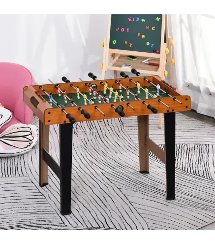 Futbolín para Niños de Madera Juego de Mesa de Fútbol con 22 Jugadores 2 Marcadores 22 Jugadores 84,5x40x61,2 cm Madera