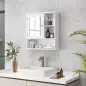 Armario de Baño con Espejo de Gran Almacenaje Armario Montado en la Pared con Estante Ajustable Interior y Estantes Abie Armario de Baño con Espejo de Gran Almacenaje Armario Montado en la Pared con Estante Ajustable Interior y Estantes Abie